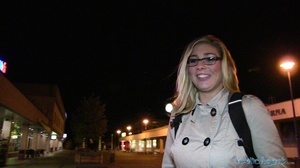 Blonde in glasses in black top and white - XXX Dessert - Picture 1