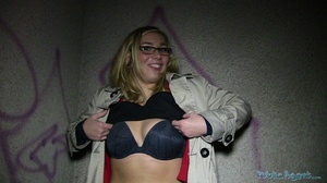Blonde in glasses in black top and white - XXX Dessert - Picture 4