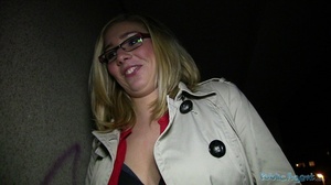 Blonde in glasses in black top and white - XXX Dessert - Picture 7