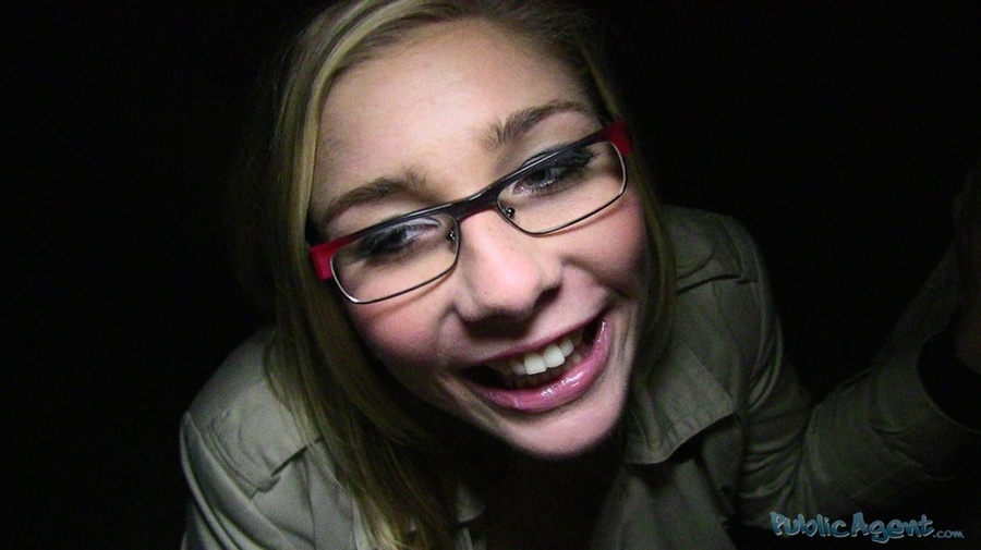 Blonde in glasses in black top and white co - XXX Dessert - Picture 13