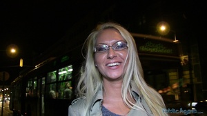 Blonde in glasses, grey top and brown co - Picture 2
