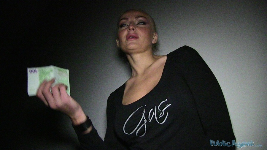 Tattooed smoking blonde in black coat and b - XXX Dessert - Picture 5