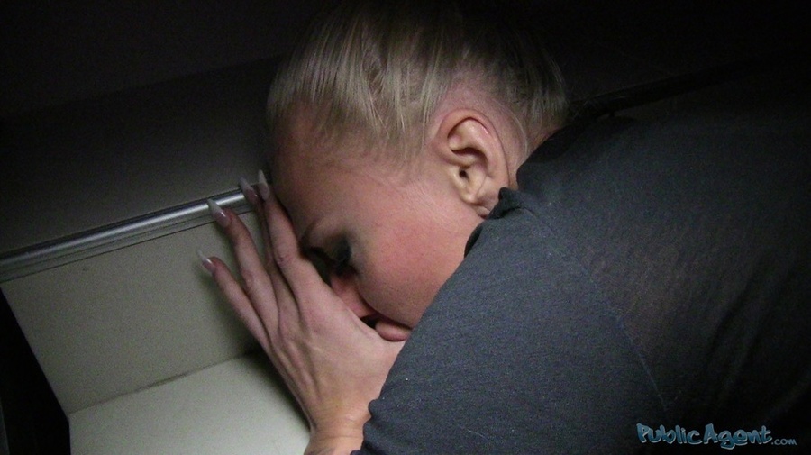 Tattooed smoking blonde in black coat and b - XXX Dessert - Picture 16