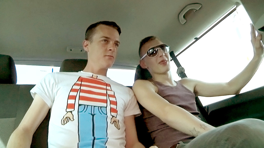 Two guys in car pick up tattooed guy for ho - XXX Dessert - Picture 1