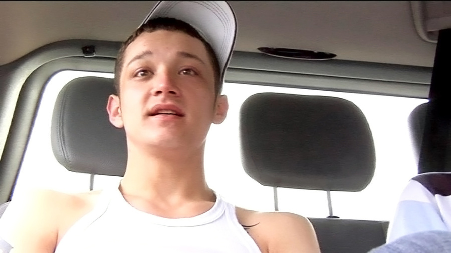 Two guys in car pick up dude for cock strok - XXX Dessert - Picture 1
