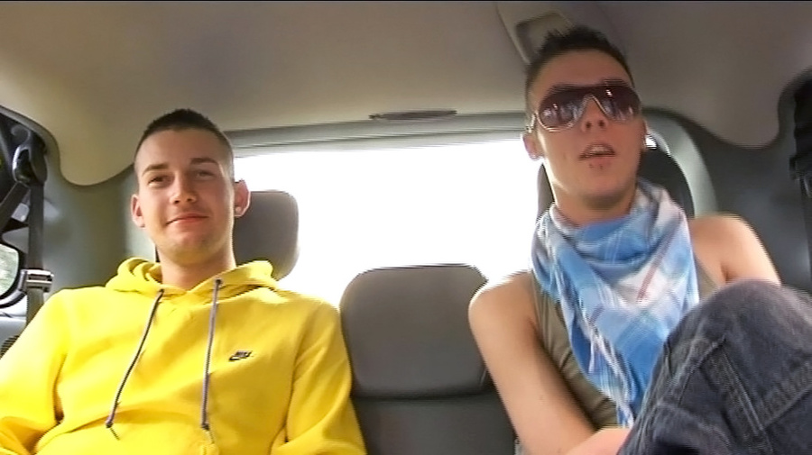 Young dude in red T shirt joins two guys in - XXX Dessert - Picture 1