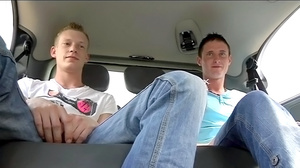 Two guys in car pick guy and they suck d - XXX Dessert - Picture 1