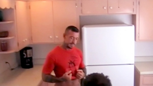 Guy in red top gets his cock sucked by b - Picture 1