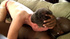 Black dude shoves his thick cock in white guys mouth and ass as they fuck