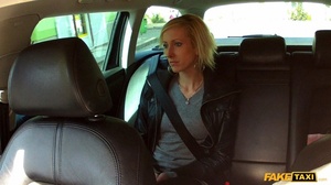 Gorgeous blonde hottie teases the driver with a banging body before she takes off her black leather jacket then sucks his dick before she lets him bang her in different styles in a wearing her gray shirt and black tight pants til he fills her mouth with warm jizz. - XXXonXXX - Pic 1