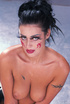 Erotic babe teases with her indulging body in black fishnet outfit then