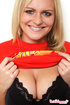 Indulging chick displays her smoking hot body while she slowly peels off