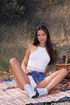 Alluring chick is getting fucked by a big strong bloke in the outdoors