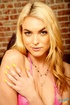 stunning blonde chick pink
