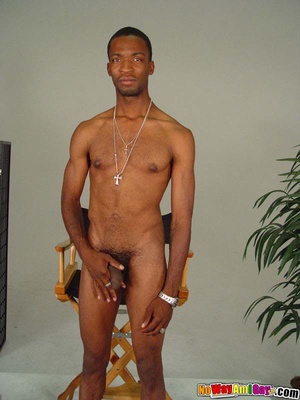 Slim ebony man shows off his muscles and - XXX Dessert - Picture 7