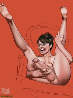 Tranny Sarah Palin cums on a tranny Tina Fey's - Picture 2