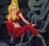 Sexy super heroines enjoy ass-fucking and playing with the sizable shafts.