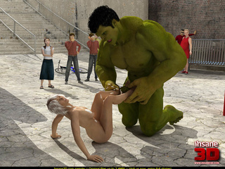 Curvy Storm gets her pussy abused by the Hulk's dick - Picture 4