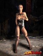 Exotic alien chicks show off their big breasts and curvy asses.