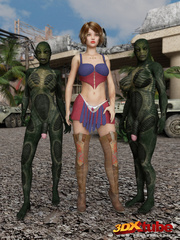 Hot and busty sluts get caught by horny aliens by - Picture 4