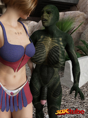 Hot and busty sluts get caught by horny aliens by - Picture 6
