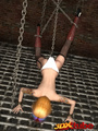 Hot babe gets all tied up in dominatrix - Picture 3