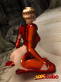 Raunchy hot space soldier in red shows - Picture 8