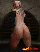 Vicious broad has a creature’s head protruding from her chest as she