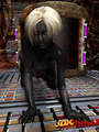 Shadow black alien babe with white hair - Picture 4