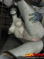 Curvy alien prisoner babe spreads legs - Picture 8
