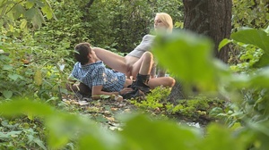 Cute blonde with tight pussy enjoys fuck with stranger outdoors - Picture 4