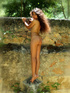 kinky long-legged brunette shows