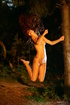 outstandingly passionate brunette poses
