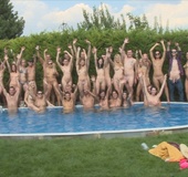 Blondes and brunettes with juicy boobs are gathered at party for orgy