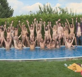 Girls got relaxed at outdoor party and enjoyed steaming hot orgy fuck