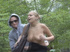 Plump young blonde without bra got her dress jerked down on street