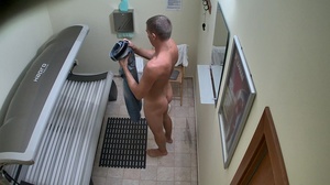 Pretty sexy shaped twink is undressing and getting in solarium - Picture 3