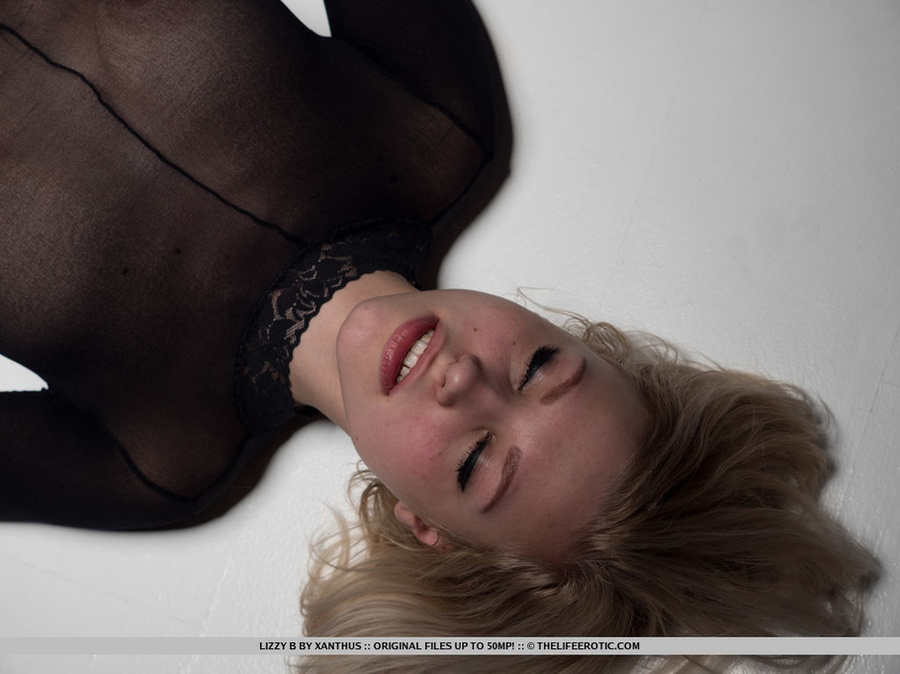 Sexy blonde bound in chains rubs her pussy  - XXX Dessert - Picture 11