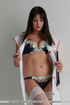 hot nurse wears gloves