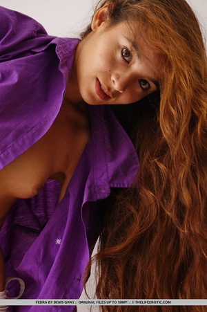 Girl in violet top pleasures her holes w - XXX Dessert - Picture 1