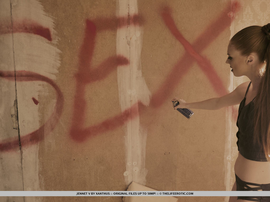 Rebel chick plays with herself after taggin - XXX Dessert - Picture 2