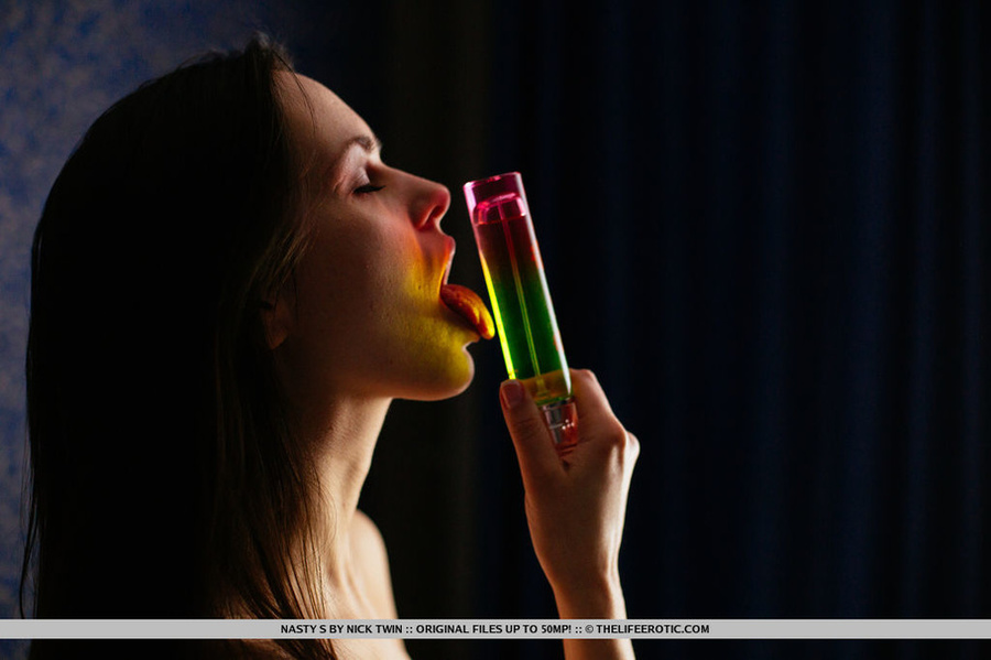 Sensual brunette uses her perfume bottle as - XXX Dessert - Picture 5