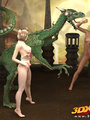 Two busty girls tame dragon, gets into a - Picture 1