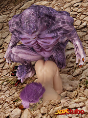 Purple-haired steampunk babe is fucked by hung purple - Picture 6