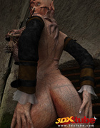 Girl-dragon hybrids gets naked on the floor to showcase yummy pussy!