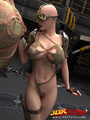 Busty post-apocalyptic babe gets kneels - Picture 1
