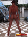 Black girl with hairy box spreads legs - Picture 9