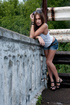 fierce brunette gets naked