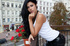 sultry black-haired babe gets