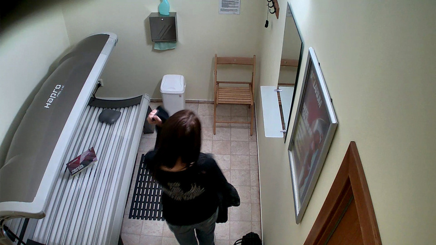 Slim brunette with a long tattoo on her tanned back - XXXonXXX - Pic 1